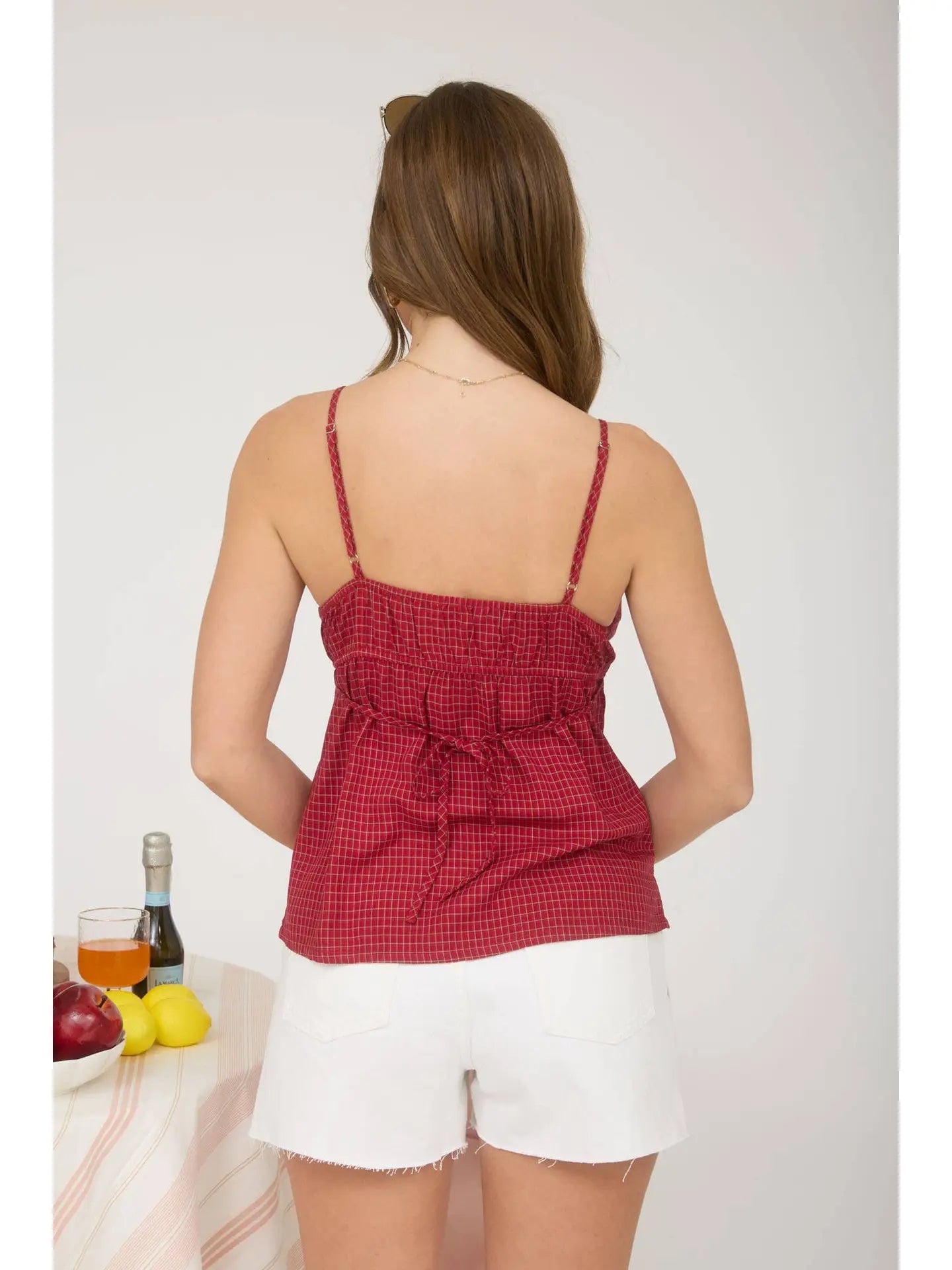 The Plaid Edit Spaghetti Top