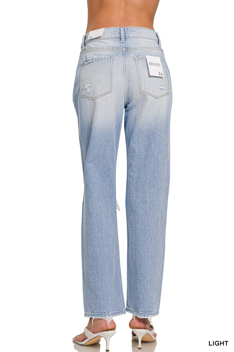 High Rise Straight leg Denim