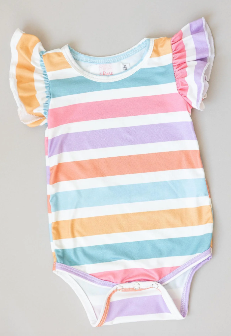 Spring Stripes S/S Flutter Bodysuit