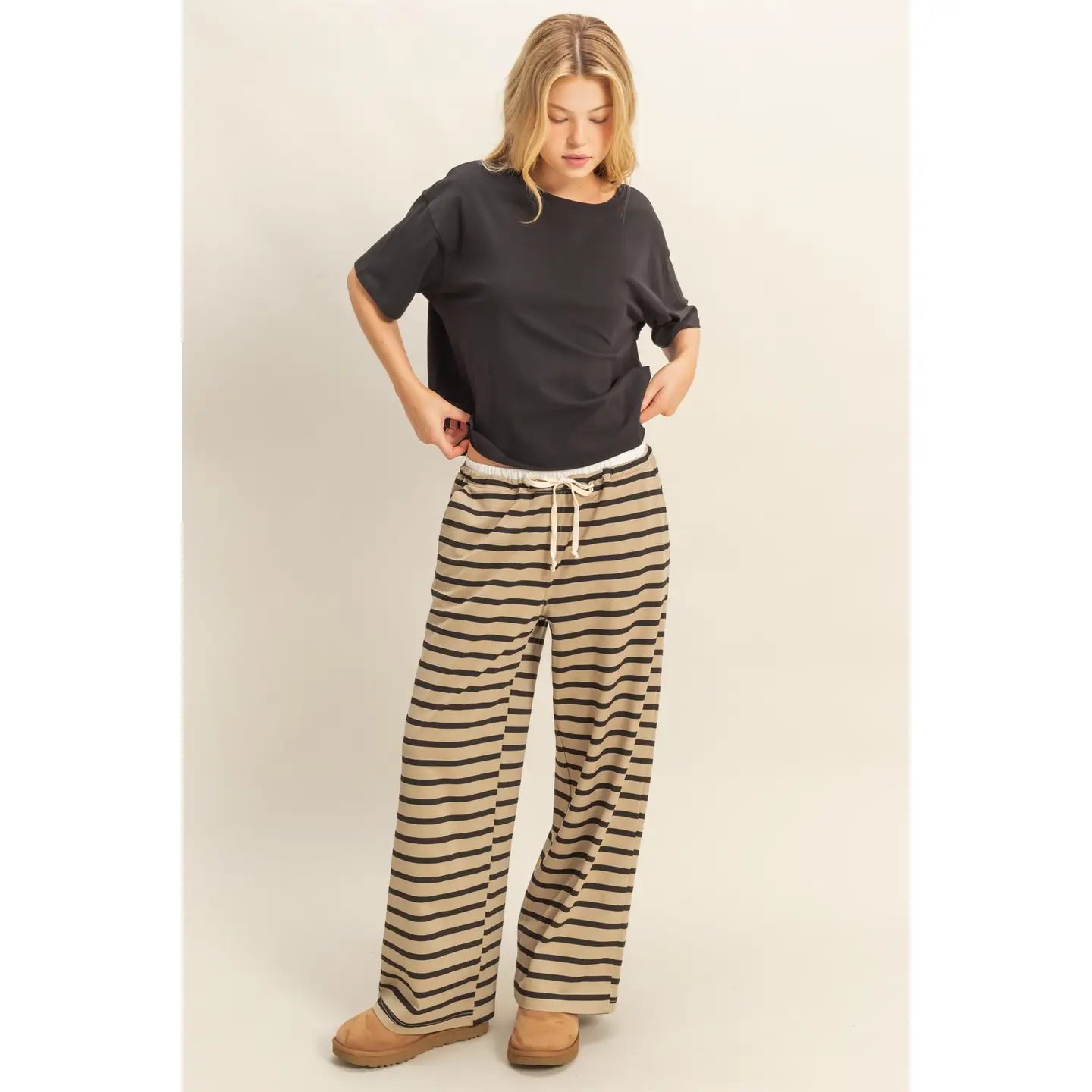 Striped Knit Lounge Pants