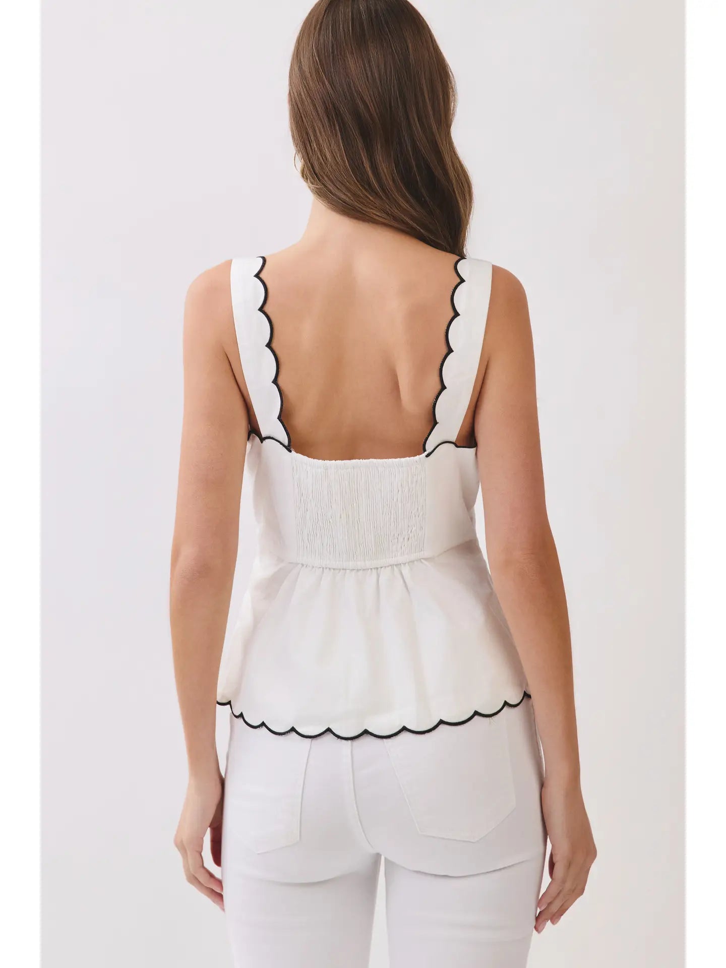 Sailor Scallop Top