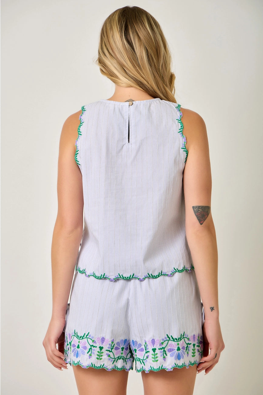Pinstripe Tank Blouse