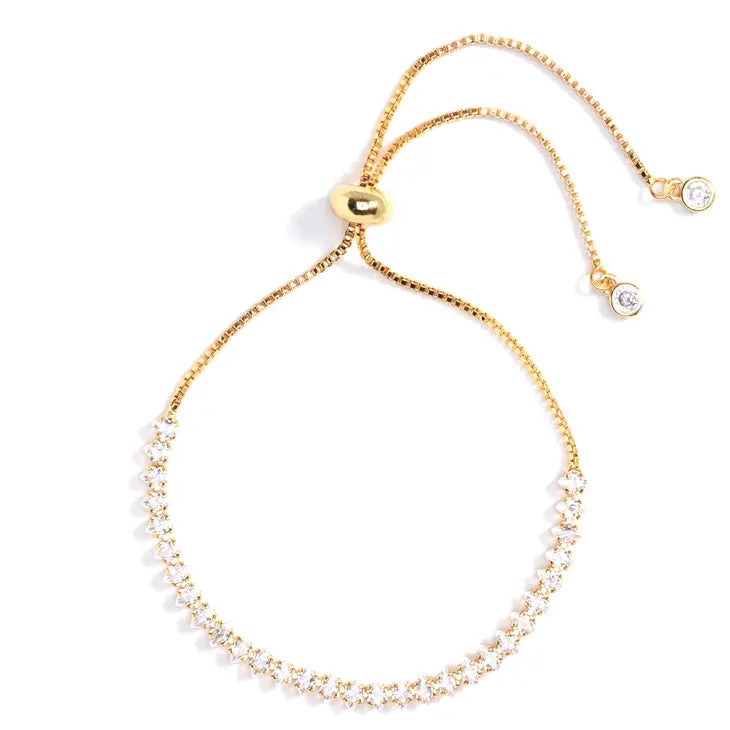 Pulley Tennis Bracelet - Gold