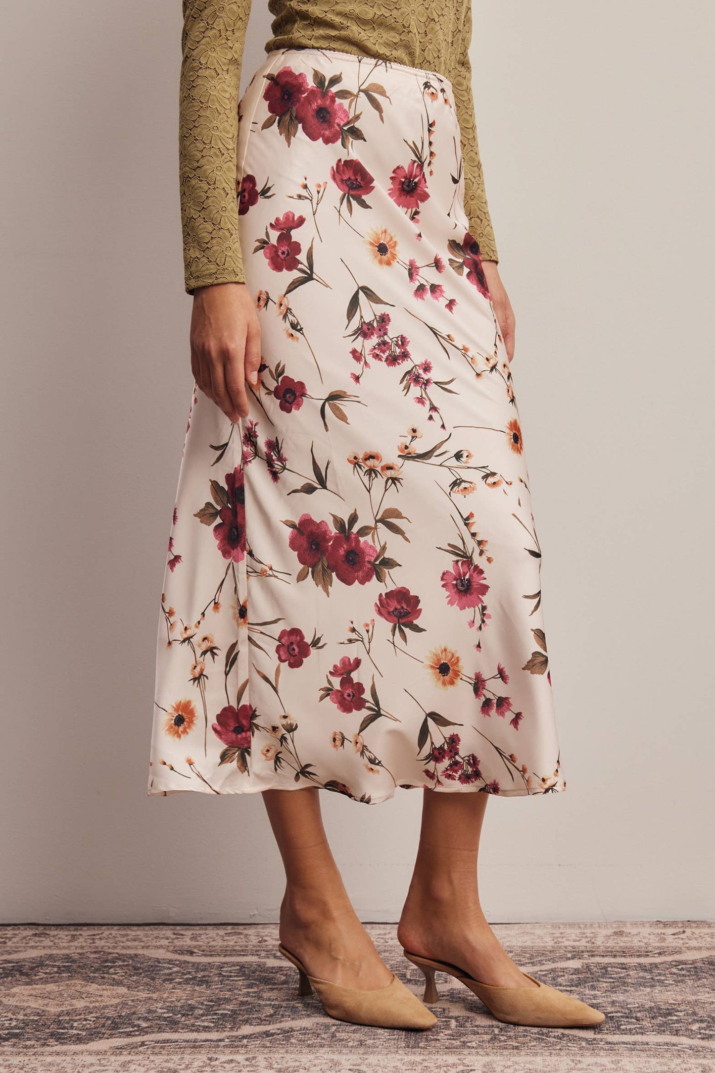 Bloom Satin Skirt