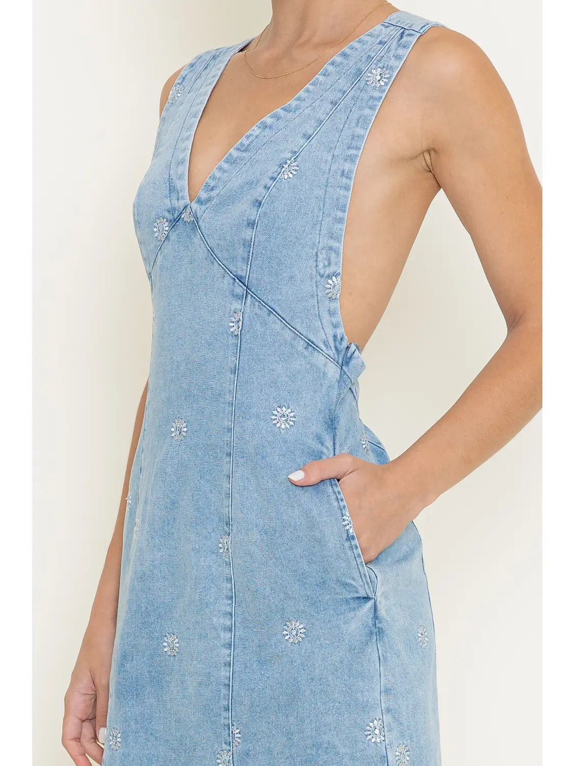 Sweet Daisy Denim Dress