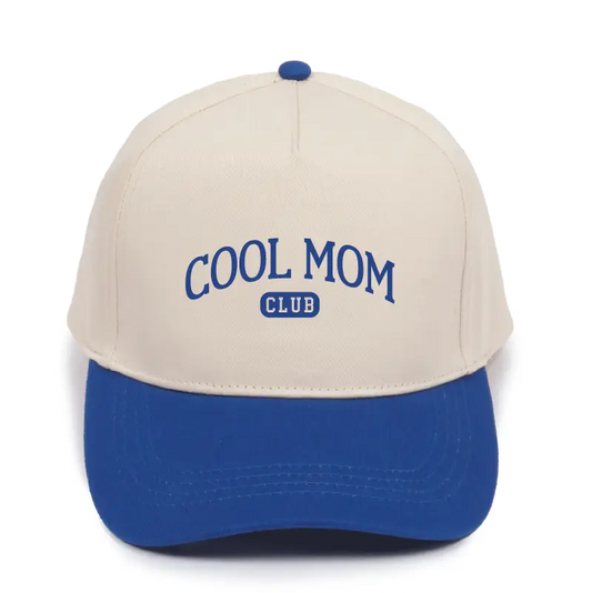 Cool Mom Club Embroidery Two Tone Baseball Caps