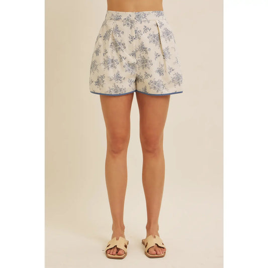 French Countryside Vintage Floral Shorts