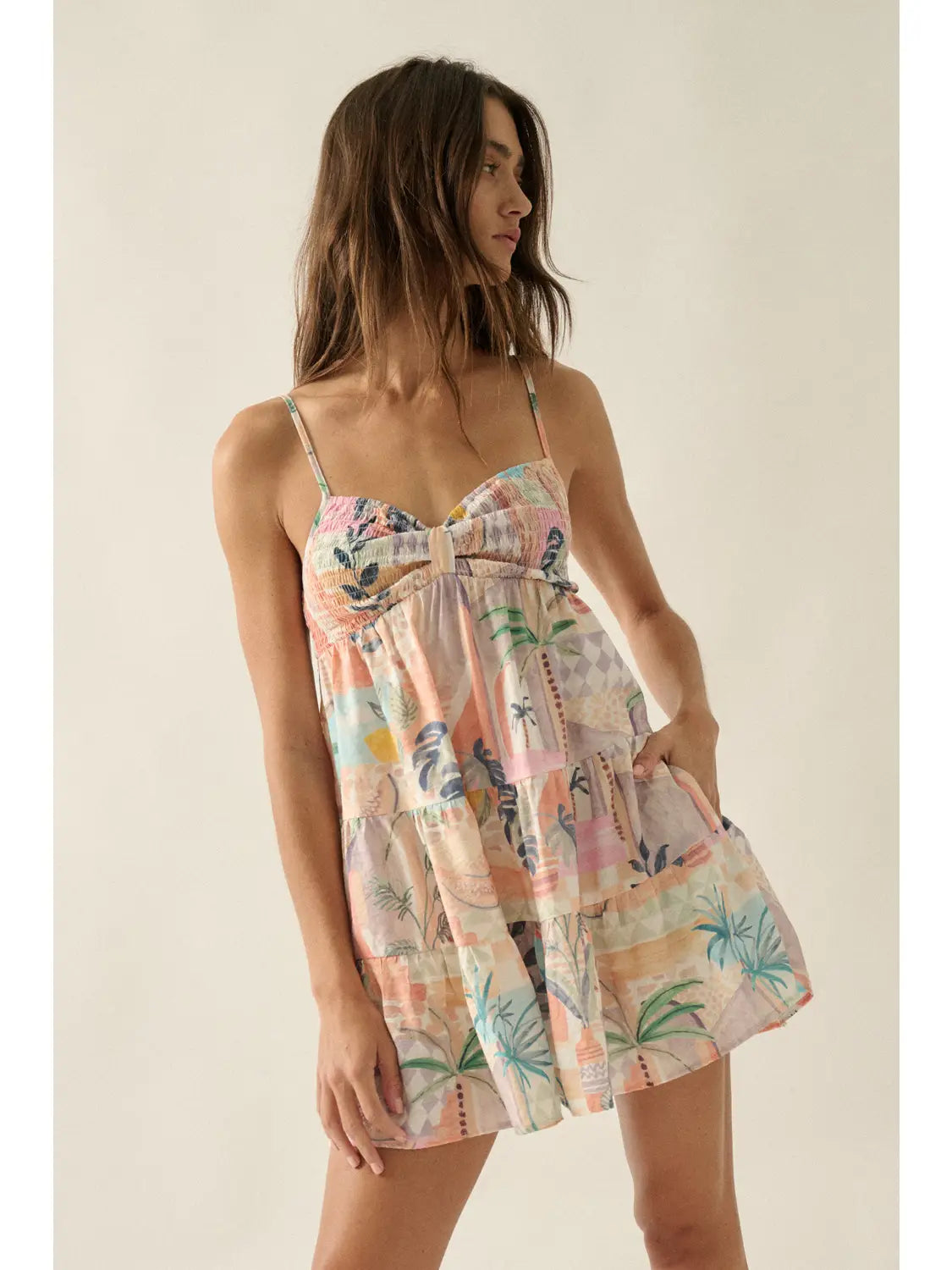 Pink Palms Romper