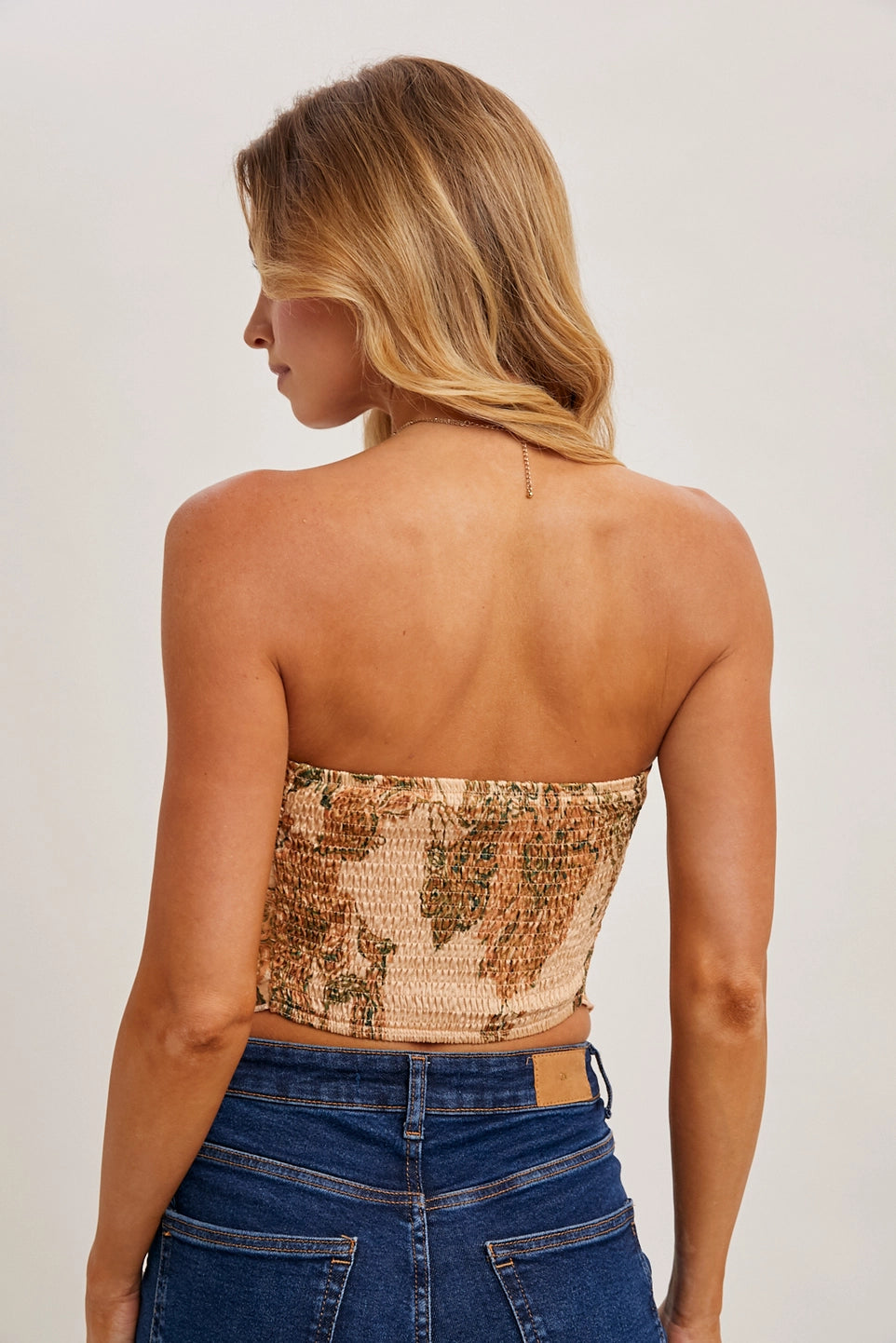 Peach Paisley Top