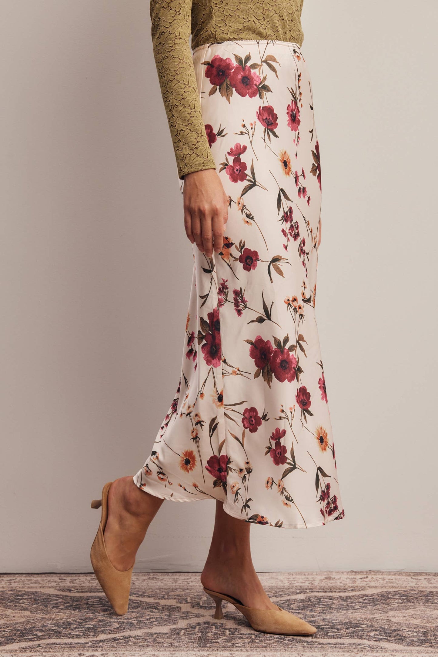 Bloom Satin Skirt