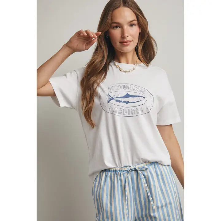 Portuguese Sardines Fish Graphic Knit Tee