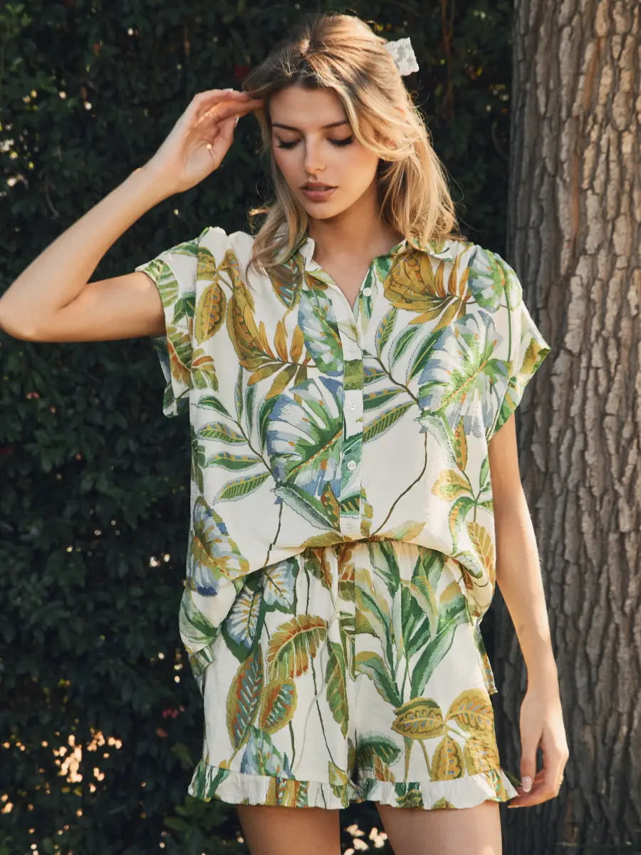 Palm Breeze Short Set
