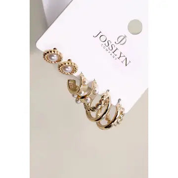 Gold Trio Earrings