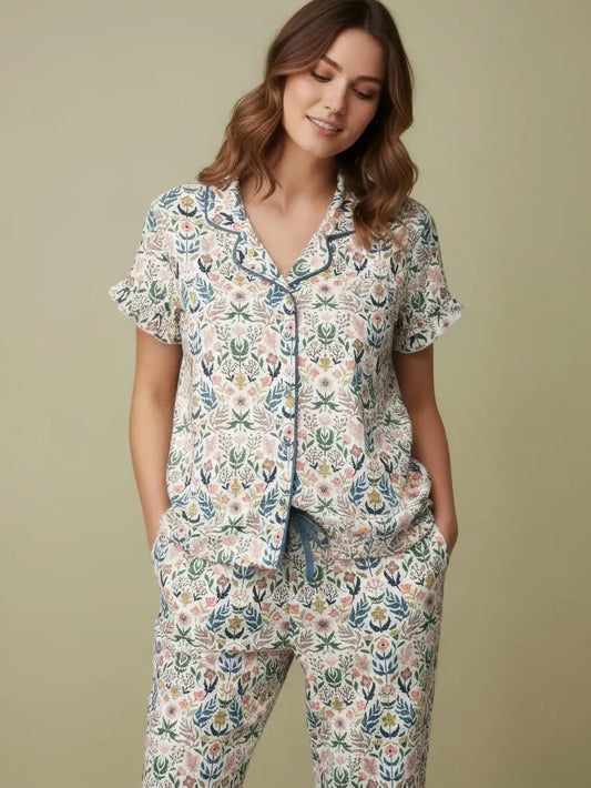 Golden Petal PJ Set