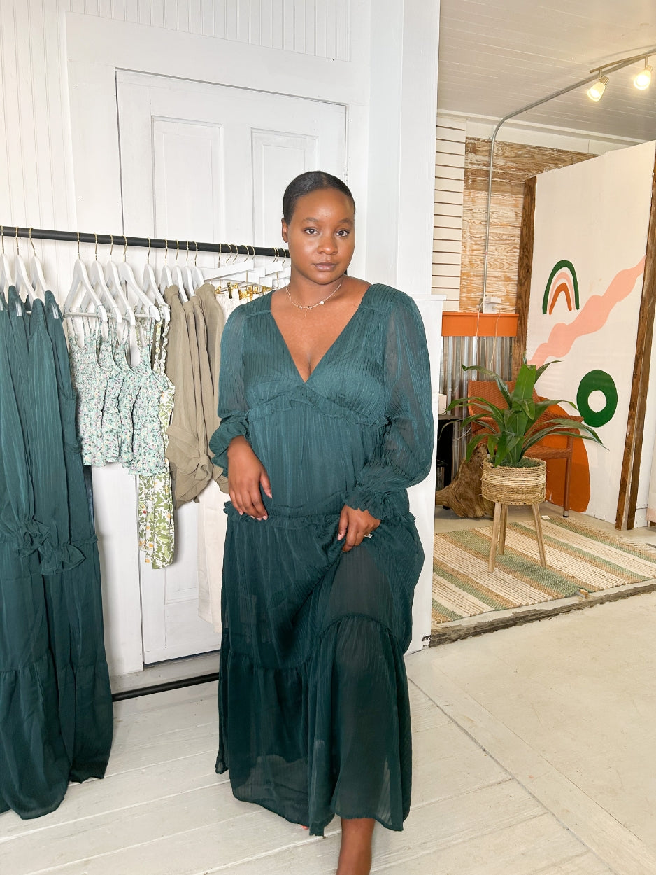 Emerald Waters - Tiered Maxi Dress