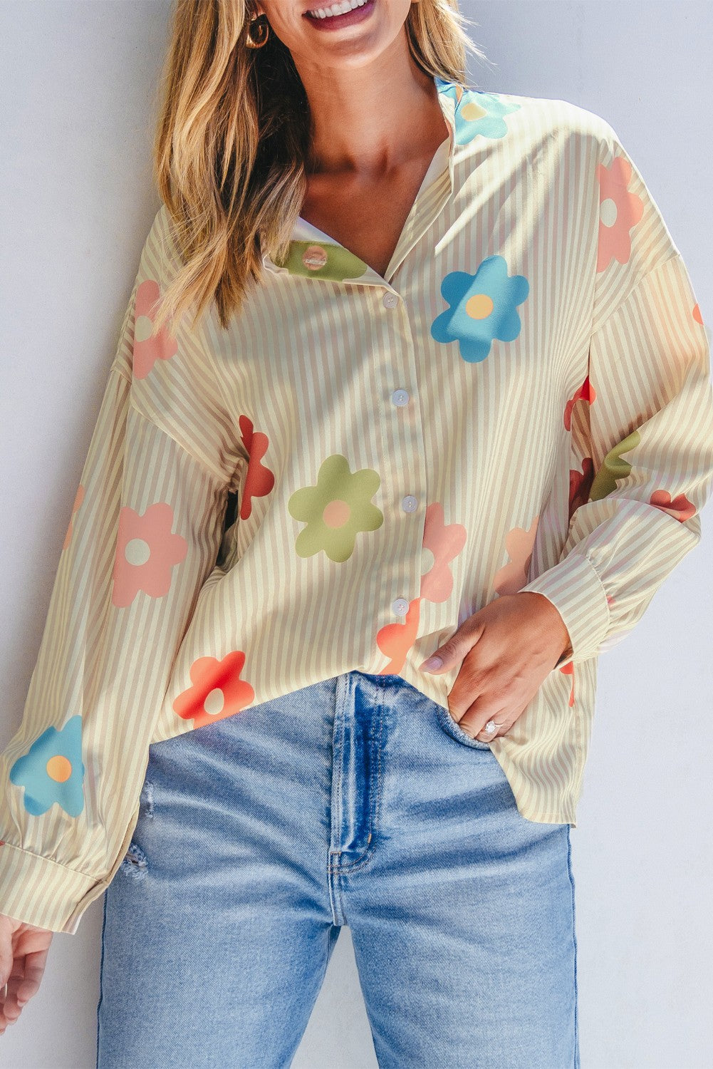 A Floral Fall Long Sleeve Top