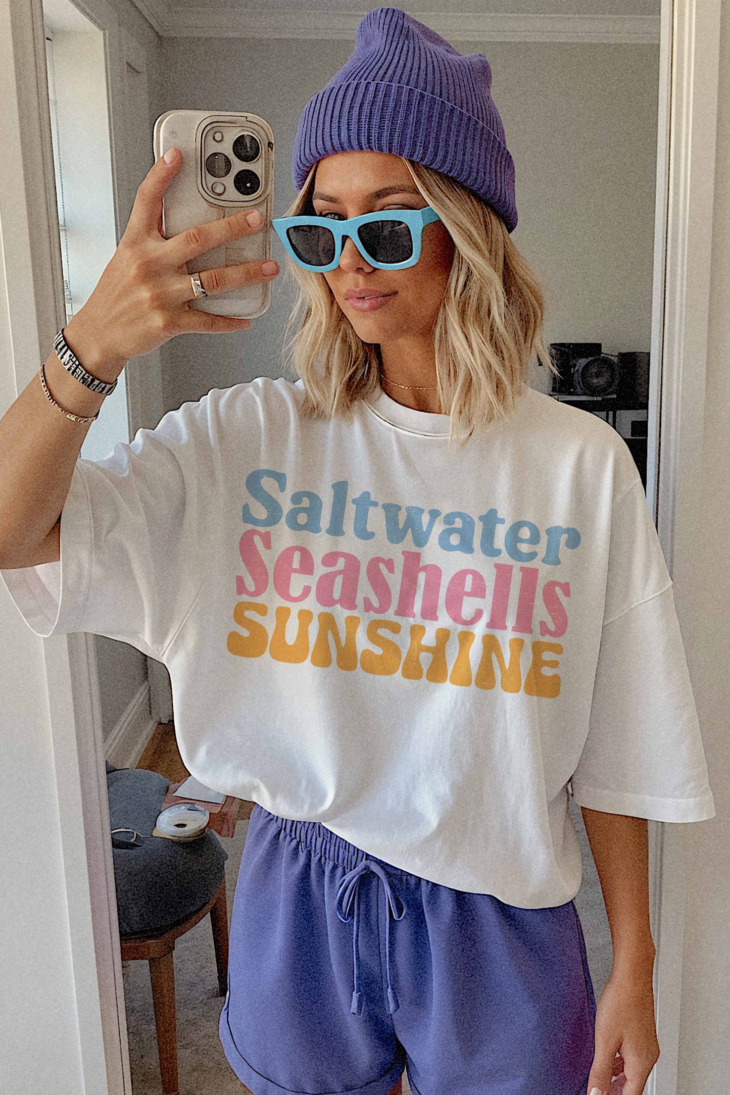 Saltwater Seashells Sunshine | Graphic Tee