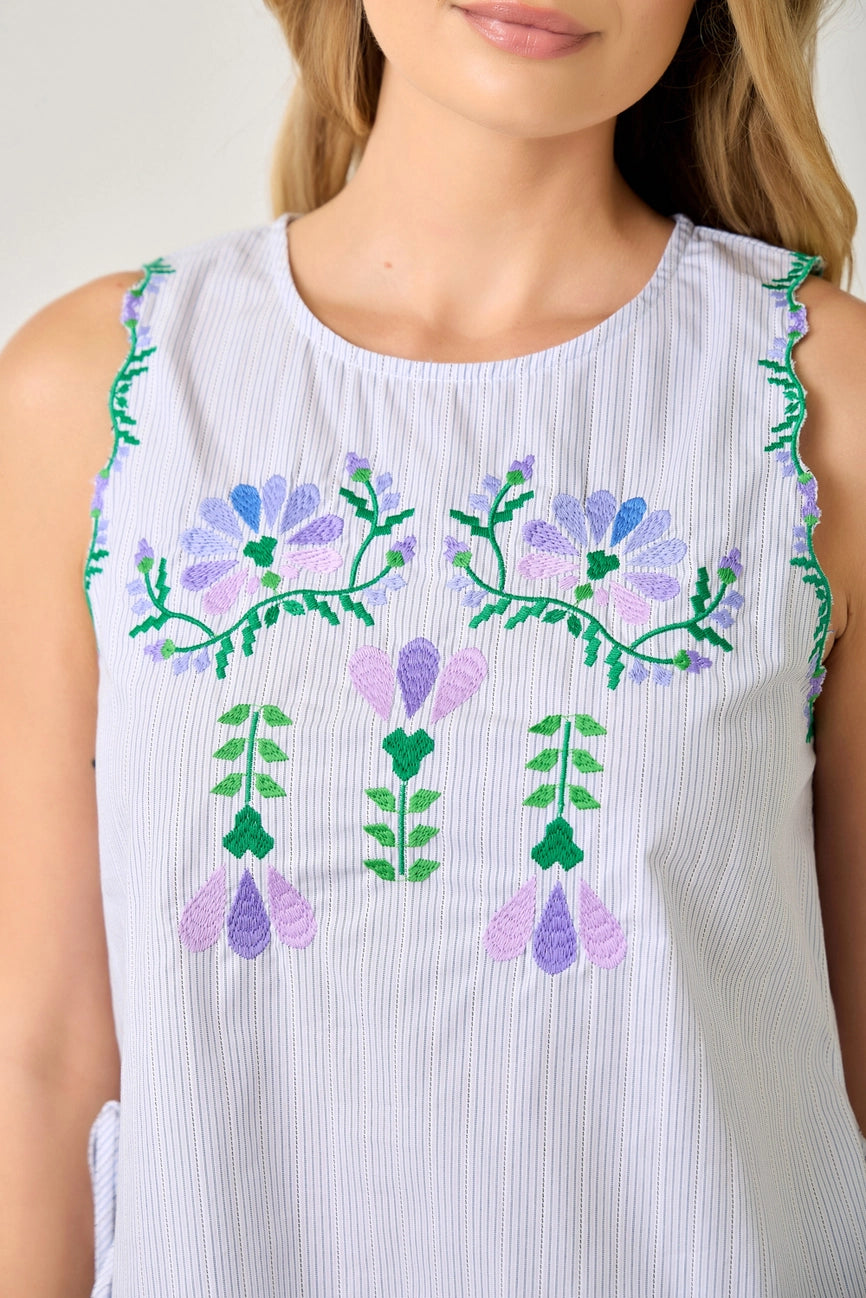 Pinstripe Tank Blouse