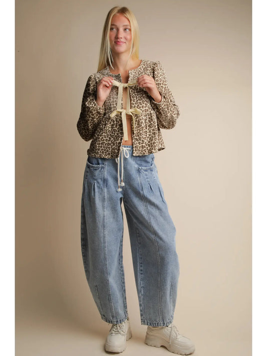 Ivory Leopard Blouse