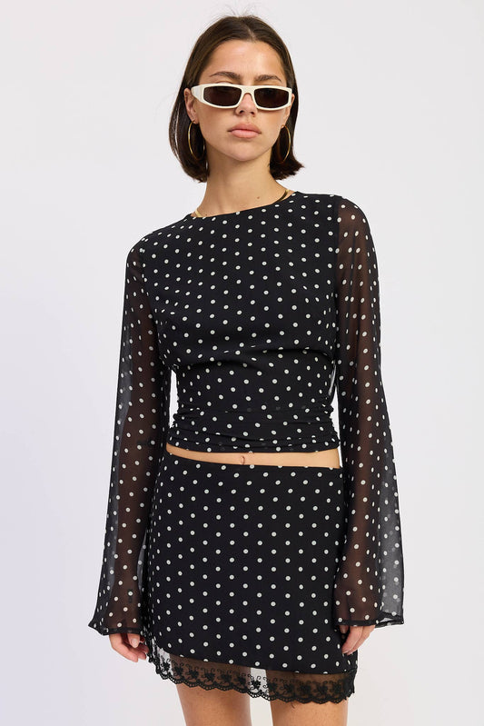 Spotted Sweetheart Top