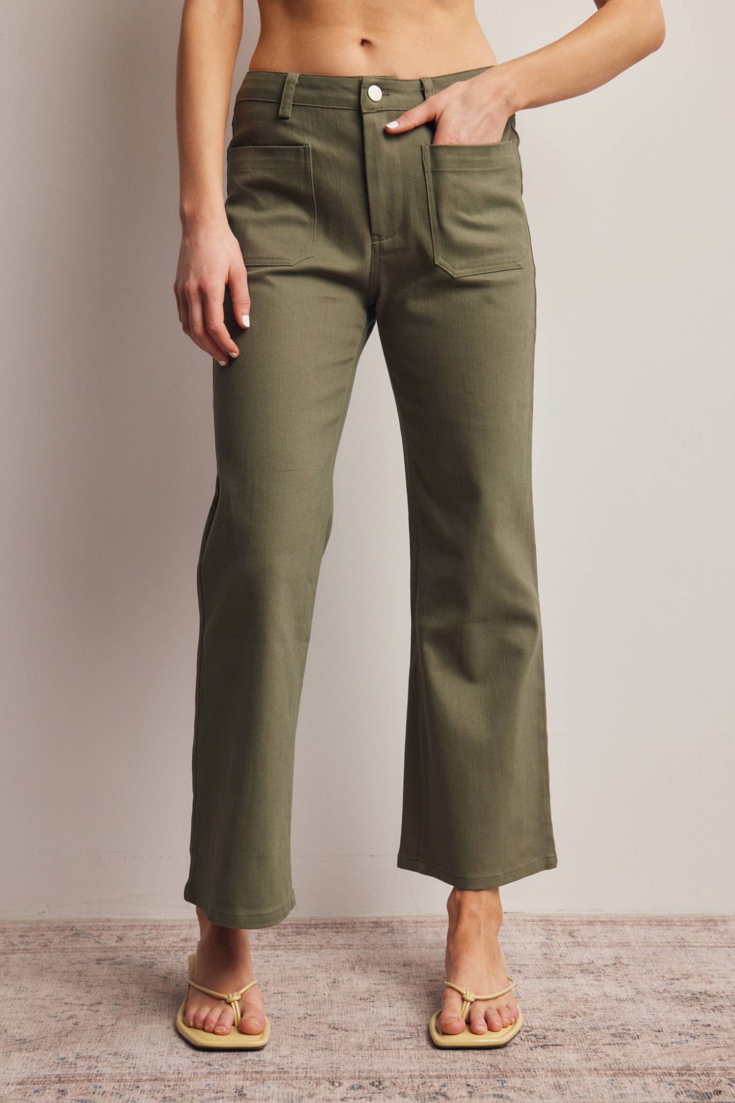 Twill Straight Pants