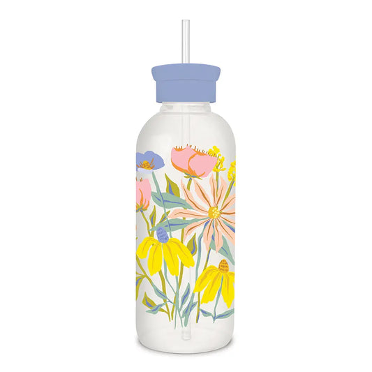 Springtime Bottle with Straw