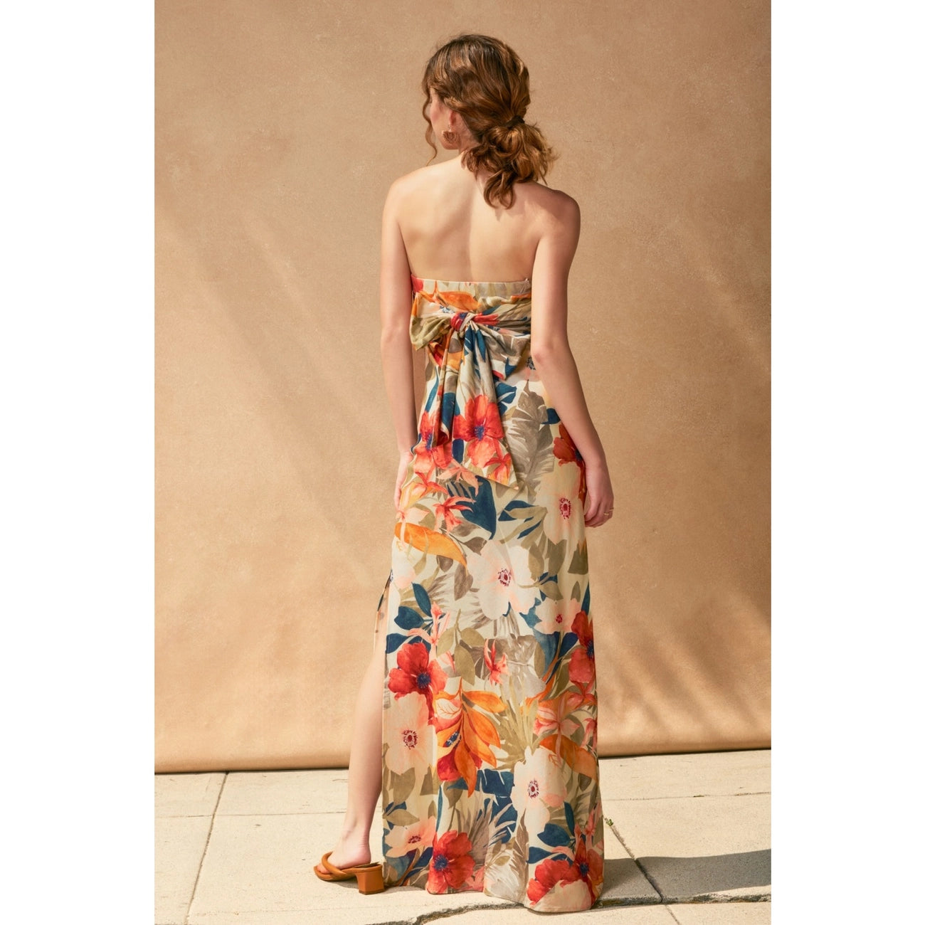 Island Bloom Strapless Maxi
