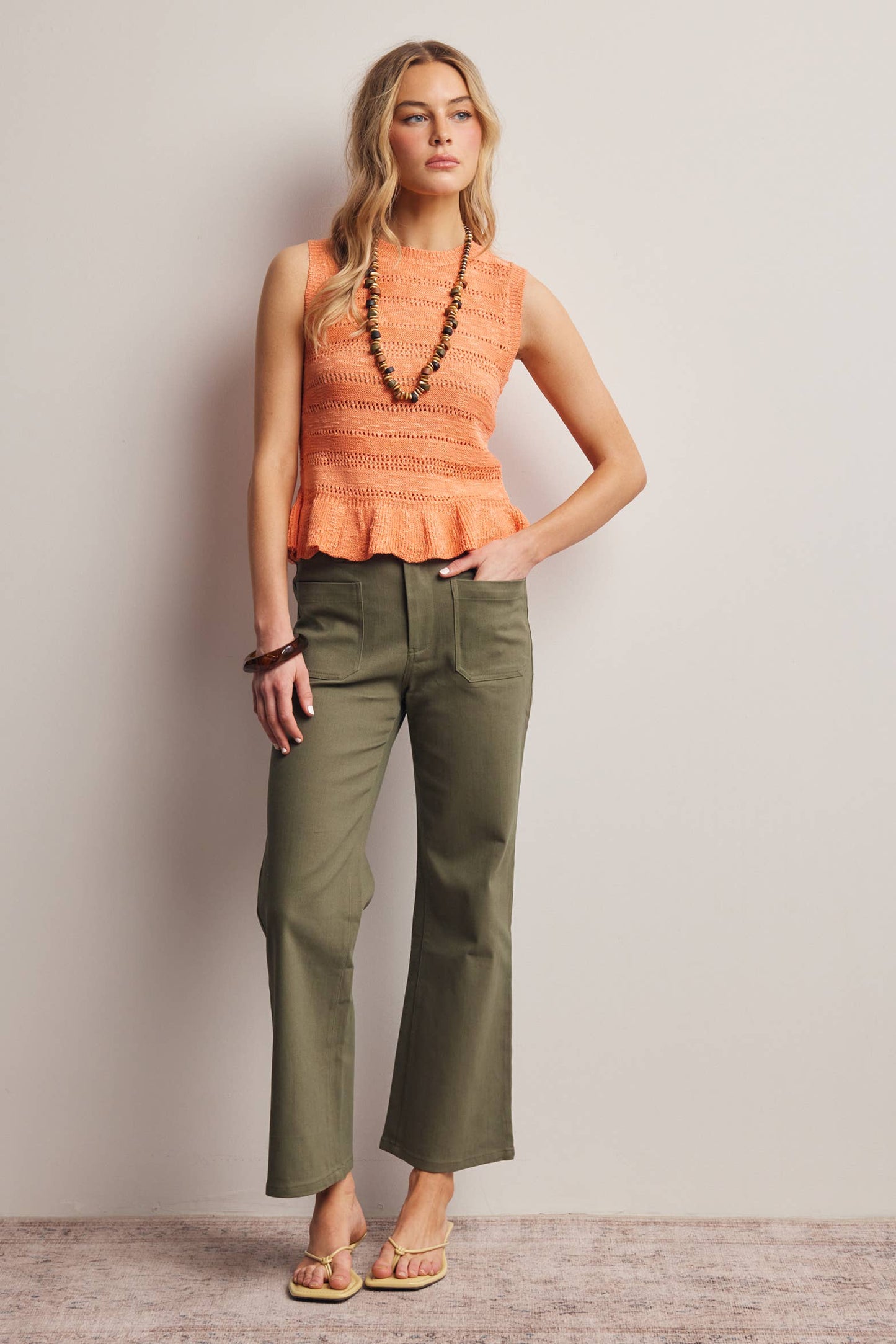 Twill Straight Pants