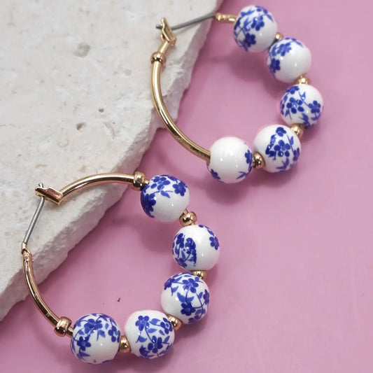 Blue Porcelain Earrings