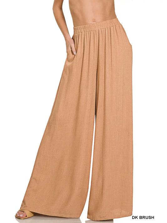 Cream Linen Pants