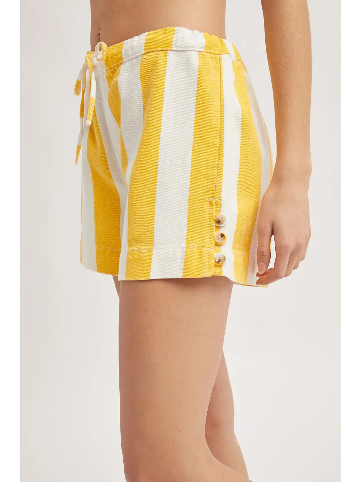 Coastal Lemon Stripe Shorts