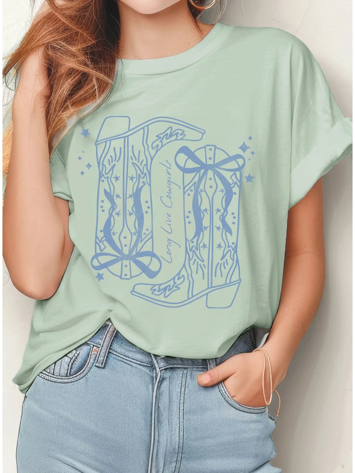 Long Live Cowgirls Mint Tee