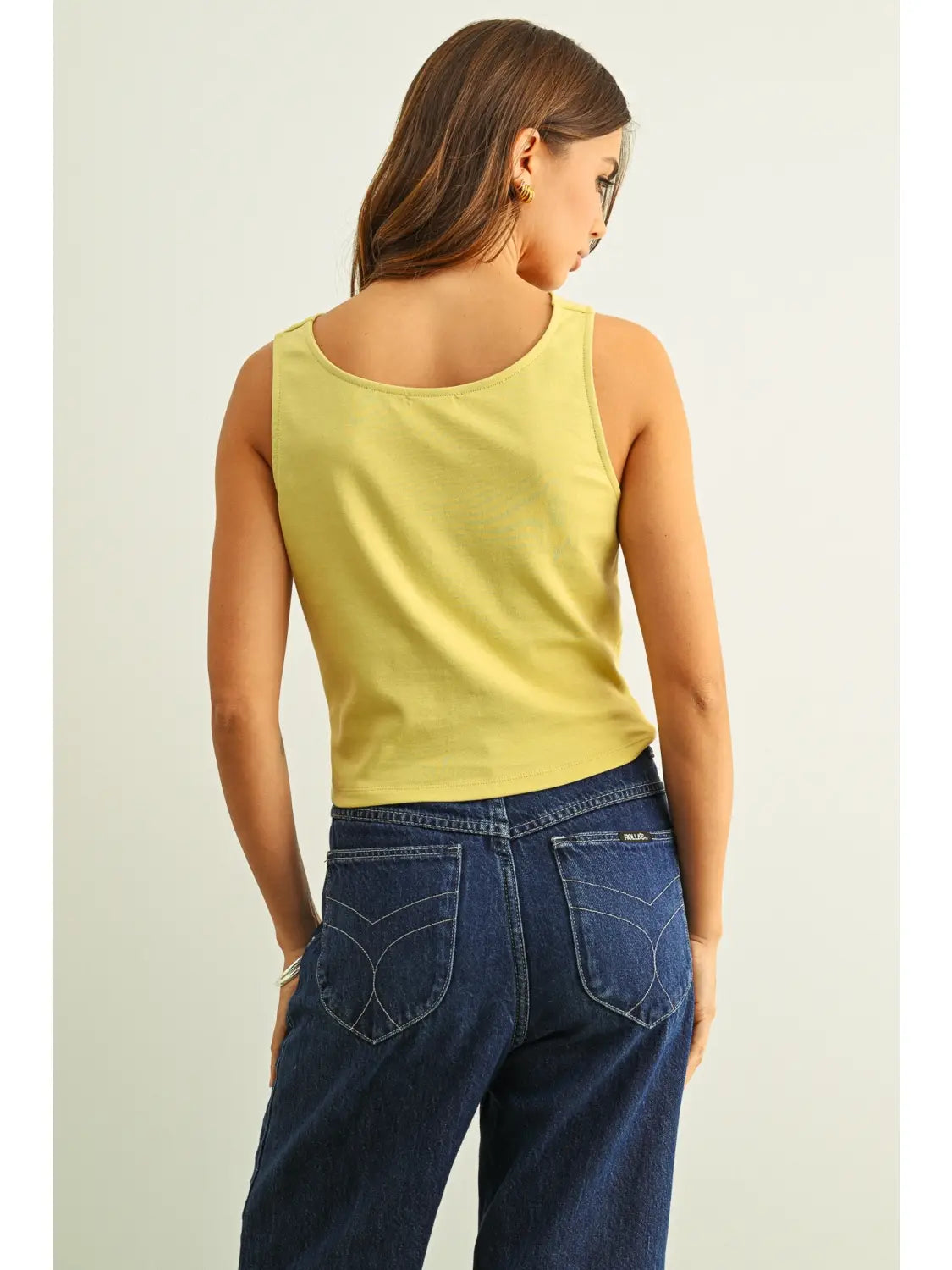 Lemon Glow Cowl Back Top