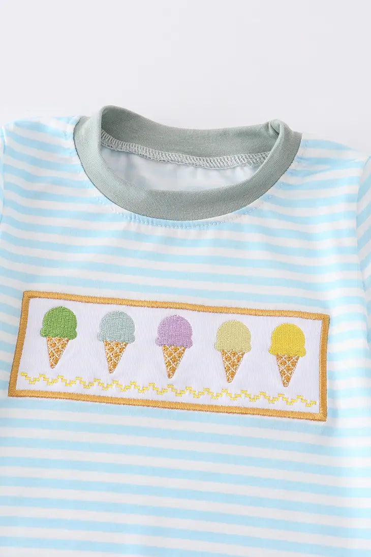 My Boy Blue! - Ice Cream Baby Romper