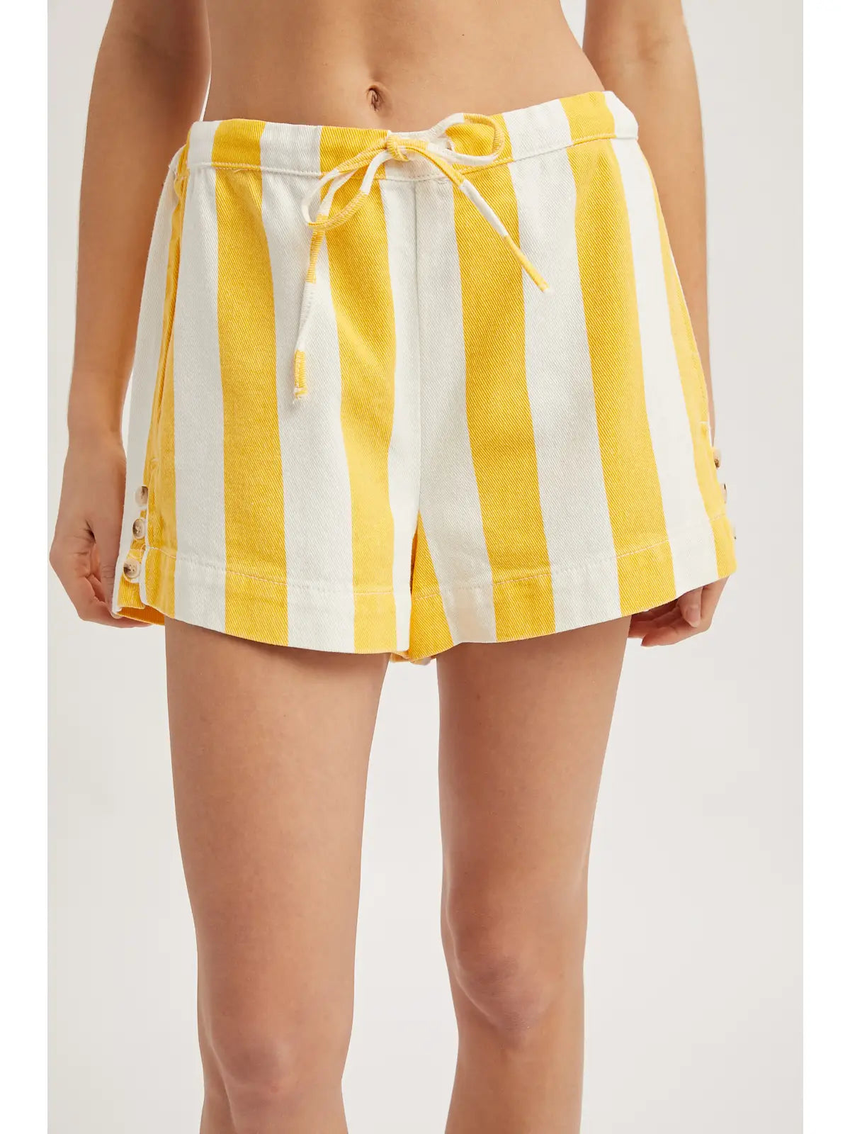 Coastal Lemon Stripe Shorts