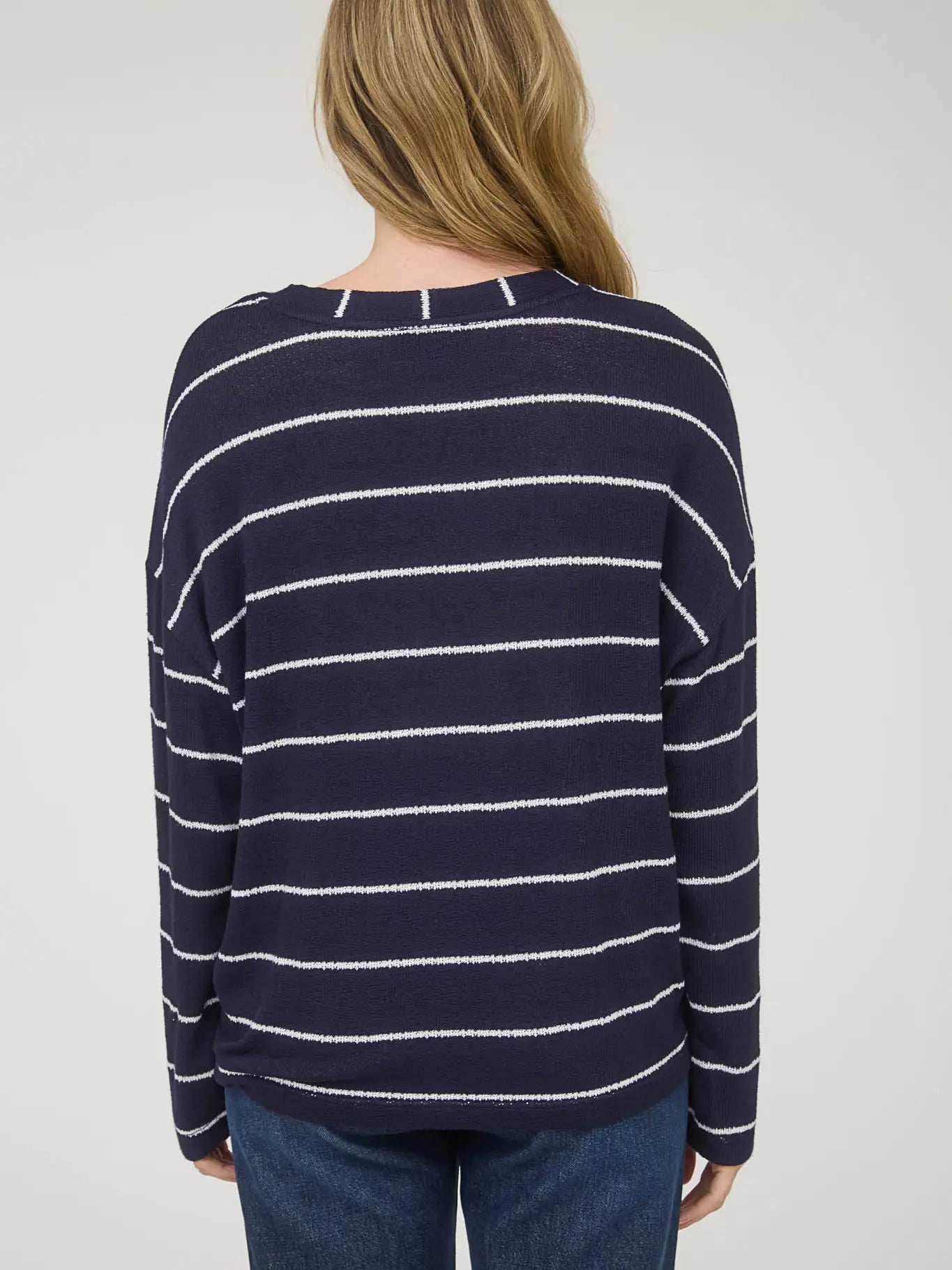 Navy Stripe Top