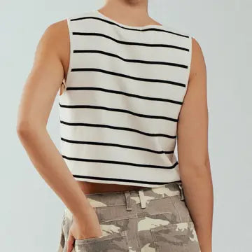 Seaside Stripe Tie Top