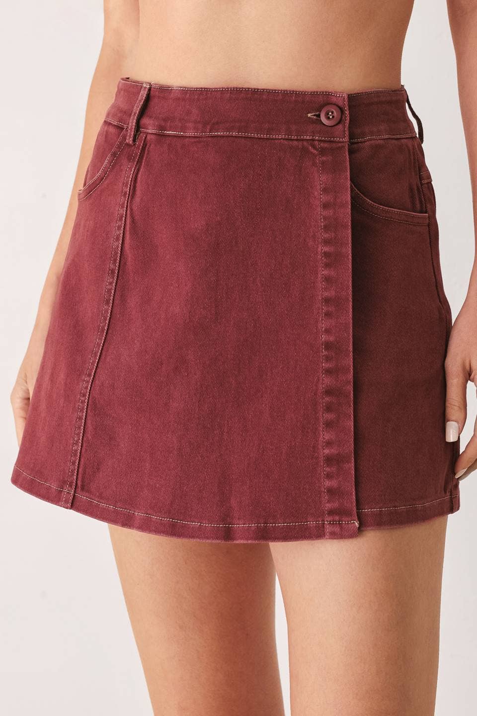 Merlot Woven Skort