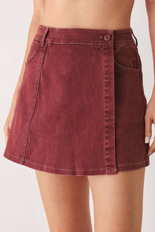 Merlot Woven Skort
