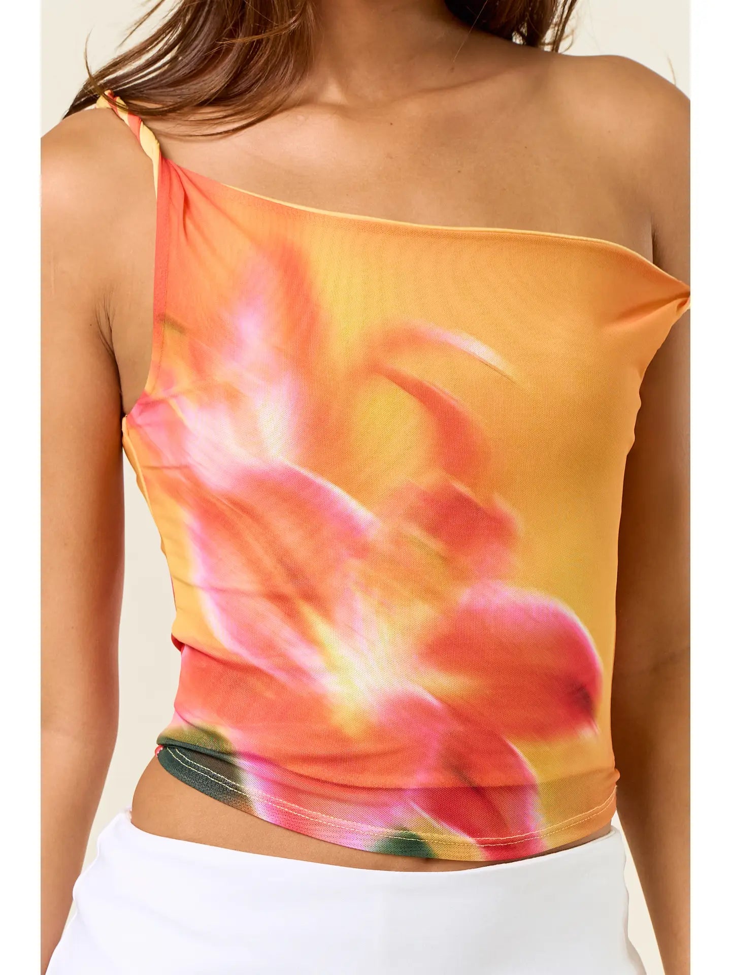 Sunset Twist Mesh Top