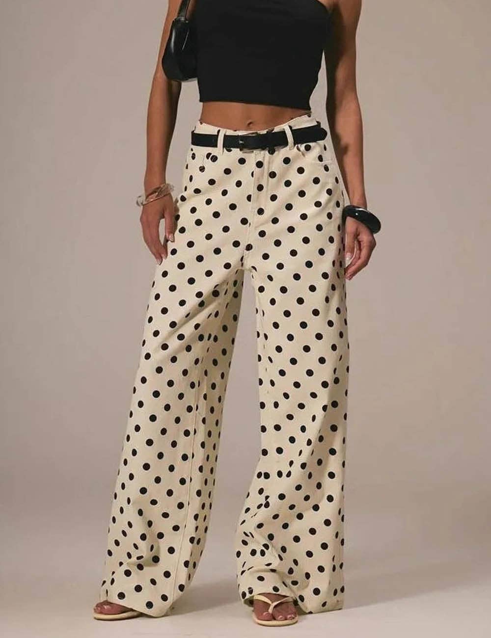 Dotty Denim Pants