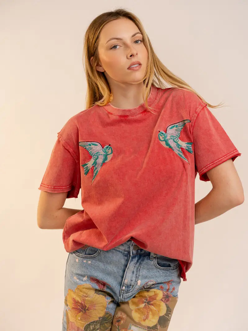 Bird Mineral Washed Tee