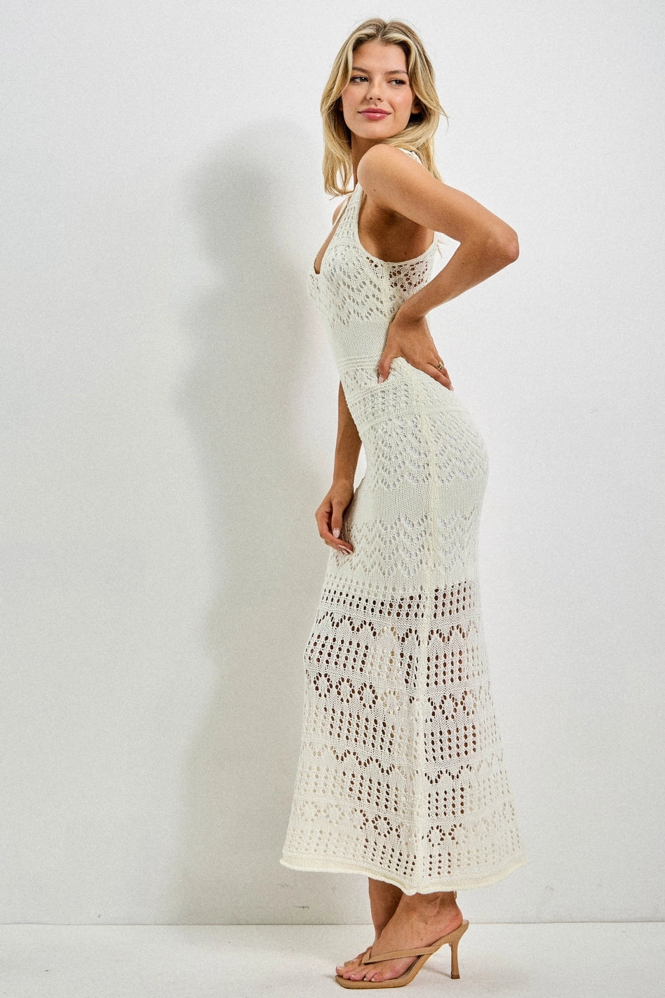 Petal Wave Crochet Dress