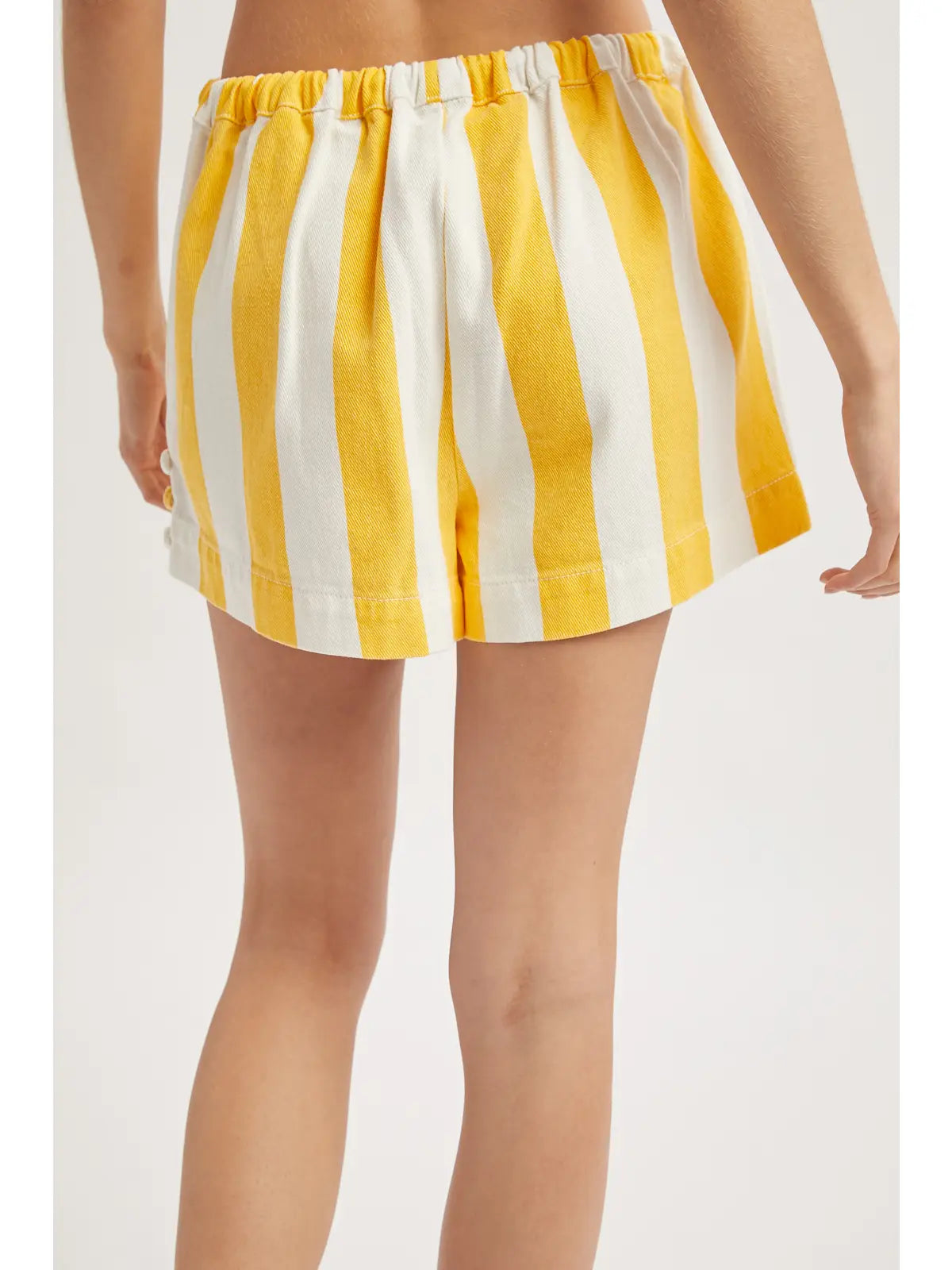 Coastal Lemon Stripe Shorts