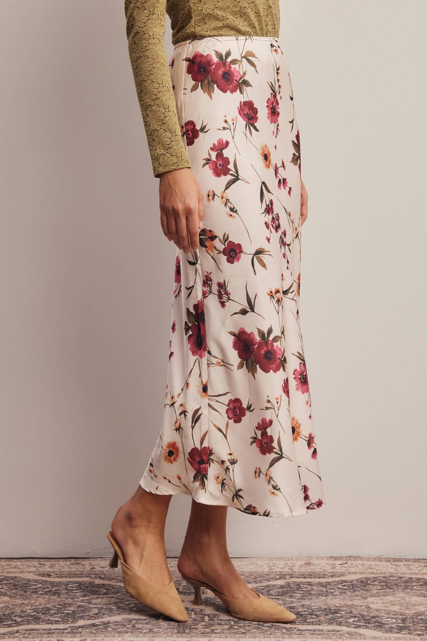 Bloom Satin Skirt