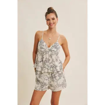 Navy Toile Cami