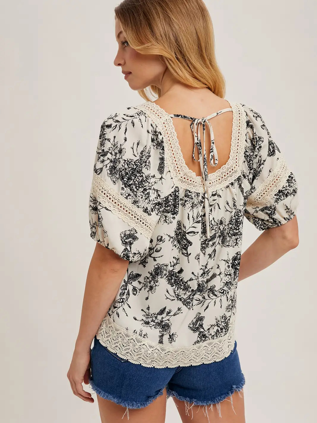 Beige Floral Blouse