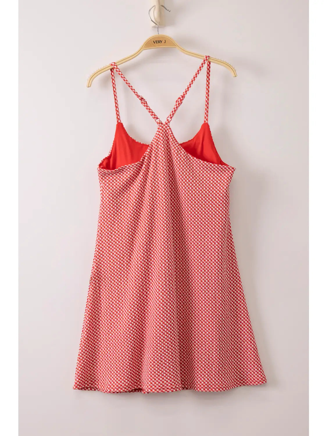 Textured Checkered Activewear Tennis Dress