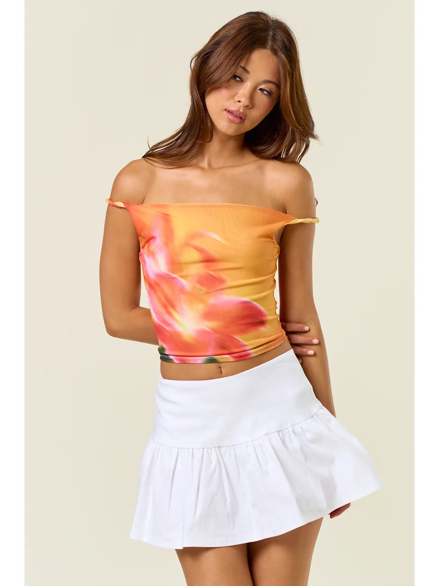 Sunset Twist Mesh Top