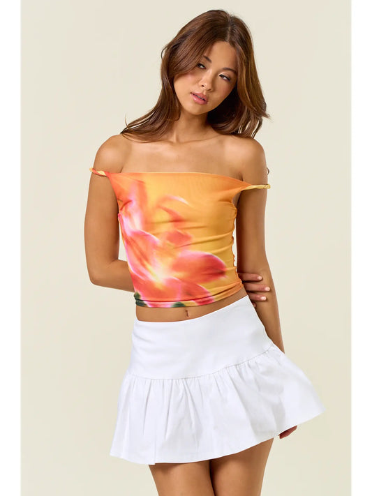 Sunset Twist Mesh Top